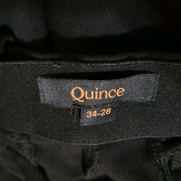Quince Mens Ultra Stretch 24/7 Smart Chino Pants Black 34X28 Solid Neutral - Picture 3 of 10